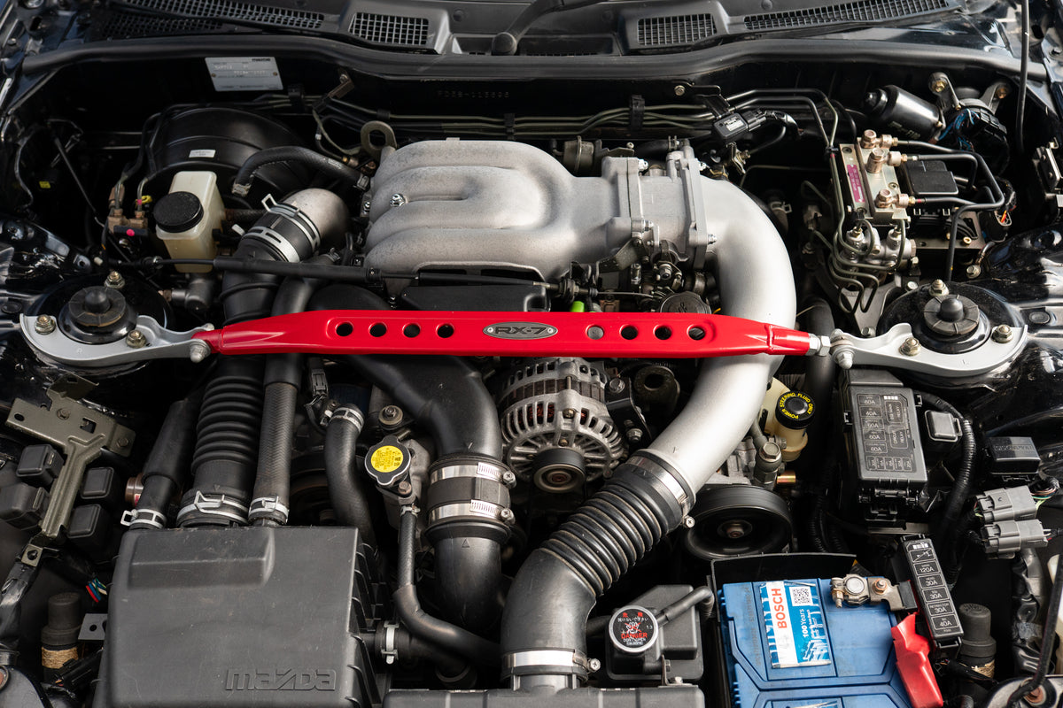 Close-up of a Japanese performance engine